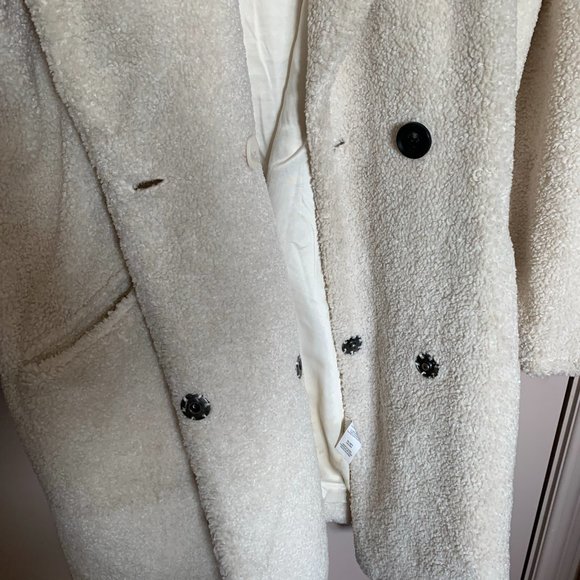 Lucky Brand Double Breasted Faux Teddy Fur Coat 2X - Picture 8 of 12